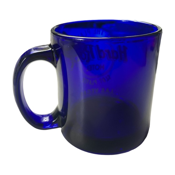Beautiful Vintage Cobalt Blue Mug with Hard Rock Hotel Las Vegas Logo - Picture 4 of 5